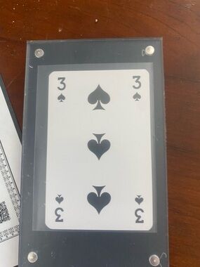 Louis Vuitton Collectable Card - Three of Spades with COA